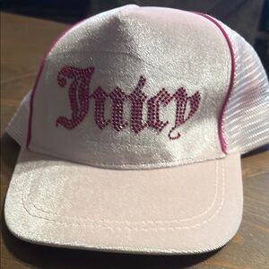 Juicy Couture Pink Trucker Hat with Gothic Text